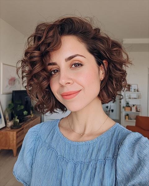 Boczny Przedział Falowany Bob z Objętością Boczny Przedział Falowany Bob z Objętością