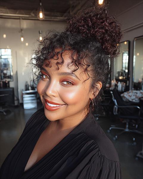 Lokowane upięcie z luźnymi kosmkami Lokowane upięcie z luźnymi kosmkami